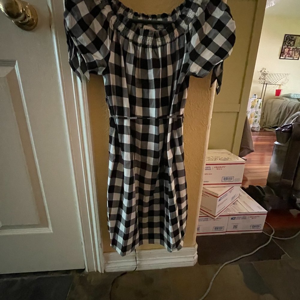 Black and white checkered dress, Ann Taylor